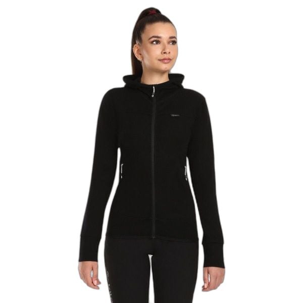 Bluza damska Kilpi Wolie. Czarne bluzy bez kaptura Kilpi, s, bez wzorów, z wełny, bez kaptura, trekkingowe. Za 525.33 zł.