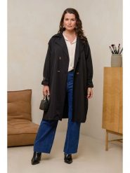 Curvy Lady Trencz w kolorze czarnym rozmiar: 48/50. Czarne płaszcze Curvy Lady, bez wzorów, z tkaniny, klasyczne, bez kaptura. Za 140.86 zł.
