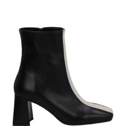 SKÓRZANE BOTKI 3254 NERO-GHIACC. Botki Venezia, bez wzorów, ze skóry, bez obcasa, bez zapięcia. Za 359.00 zł.