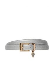 Guess Pasek Damski BW9256 P5325 Srebrny. Szare paski Guess, z aplikacjami, ze skóry. Za 239.99 zł.