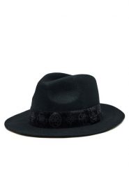 Guess Kapelusz AW9936 WOL01 Czarny. Czarne kapelusze Guess, z aplikacjami, z materiału. Za 189.99 zł.