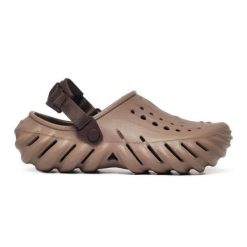 Klapki Crocs Echo clog 207937-2Q9 brązowe. Brązowe klapki bez wzorów, eleganckie, bez obcasa, bez zapięcia. Za 462.92 zł.