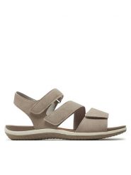 Geox Sandały D Sandal Vega D35R6A 000EK C5004 Beżowy. Brązowe sandały Geox, bez wzorów, ze skóry, bez obcasa, na płaskiej podeszwie, bez zapięcia. Za 379.99 zł.