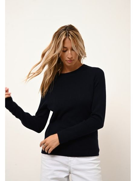 Just Cashmere Kaszmirowy sweter "Jane" w kolorze granatowym rozmiar: M. Niebieskie swetry Just Cashmere, m, bez wzorów, z kaszmiru, bez ramiączek. Za 376.45 zł.