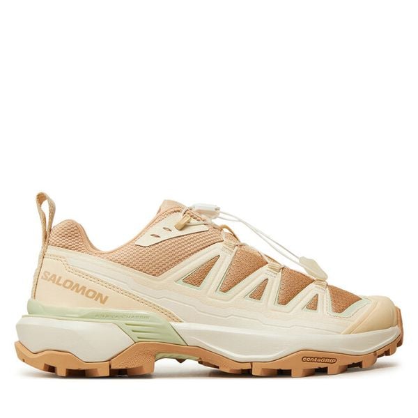 Trekkingi Salomon. Brązowe buty sportowe lifestyle Salomon, bez wzorów, sportowe, bez zapięcia. Za 399.99 zł.