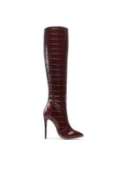Rage Age Muszkieterki RA-08-06-000383 Bordowy. Czerwone kozaki Rage Age, bez wzorów, ze skóry, bez obcasa, na szpilce, bez zapięcia. Za 499.99 zł.