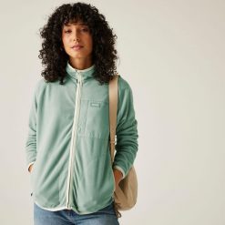 Polar turystyczny damski Lilana rozsuwany. Szare bluzy z polaru Regatta, bez wzorów, z polaru, trekkingowe. W wyprzedaży za 147.85 zł.