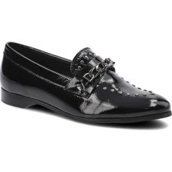 Czarne Lordsy Lamanti Damskie Eleganckie Buty. Czarne półbuty wsuwane LAMANTI, z aplikacjami, ze skóry, biznesowe, bez obcasa, na płaskiej podeszwie. Za 279.00 zł.