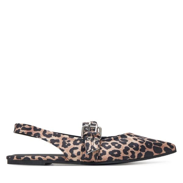 Baleriny ONLY Shoes. Brązowe czółenka ONLY SHOES, bez wzorów, bez obcasa, bez zapięcia. Za 99.99 zł.