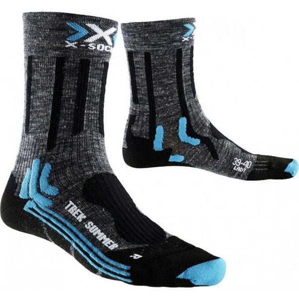 Skarpety sportowe X-Socks Trekking Summer. Szare skarpetki X-Socks, bez wzorów, z elastanu. Za 45.76 zł.