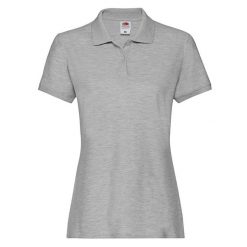 Damska Koszulka Polo Premium Plain. Szare t-shirty sportowe fruit of the loom, xl, bez wzorów, bez ramiączek. Za 55.99 zł.