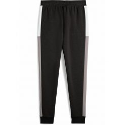 Młodzieżowe spodnie dresowe Essentials Block PUMA Black. Czarna spodnie dresowe Puma, bez wzorów, z dresówki. W wyprzedaży za 129.00 zł.