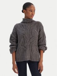 Liu Jo Golf MF5451 MA37R Szary Regular Fit. Szare swetry Liu Jo, xs, bez wzorów, z wełny, bez ramiączek. Za 719.99 zł.