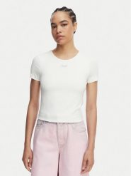 Tommy Jeans T-Shirt Athleisure Metal DW0DW22284 Biały Slim Fit. Białe t-shirty Tommy Jeans, s, bez wzorów, z jeansu, bez kołnierzyka, bez ramiączek. Za 209.99 zł.