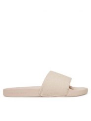 Calvin Klein Jeans Klapki Slide Monogram Wn YW0YW01835 Beżowy. Brązowe klapki Calvin Klein Jeans, bez wzorów, z jeansu, bez obcasa, bez zapięcia. Za 109.99 zł.