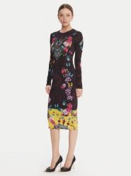 Versace Jeans Couture Sukienka codzienna 79HAO9P0 JS491 Czarny Slim Fit. Czarne sukienki Versace Jeans Couture, na co dzień, bez wzorów, z jeansu, bez kołnierzyka, bez ramiączek, proste. Za 1,399.00 zł.
