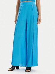 Patrizia Pepe Spodnie palazzo 2P1595/A057-CA04 Niebieski Relaxed Fit. Niebieskie spodnie materiałowe Patrizia Pepe, bez wzorów, z materiału. Za 569.99 zł.
