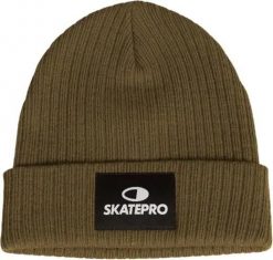 Odzież Beanies unisex SkatePro V2 Czapka Skate - Olive. Zielona czapki zimowe SKATEPRO, bez wzorów, z materiału. Za 75.99 zł.