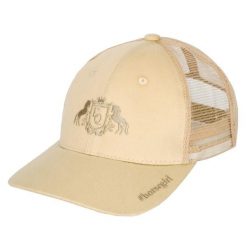 Czapka baseballowa jeździecka damska EQUESTRIAN QUEEN Juliana 26SS. Brązowe czapki z daszkiem EQUESTRIAN QUEEN, bez wzorów, z bawełny, eleganckie. Za 88.99 zł.