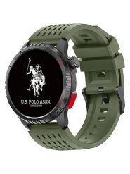 U.S. Polo Assn. Smartwatch w kolorze oliwkowo-czarnym rozmiar: onesize. Brązowe, cyfrowe zegarki U.S. Polo Assn., metalowe. Za 391.99 zł.