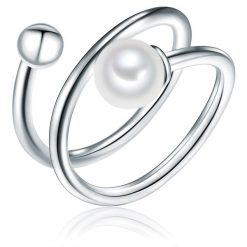 Lulu & Jane Srebro wysokiej pr óby Perła hodowlana słodkowodna Pierścionki 1 ct Damski. Białe pierścionki Lulu & Jane, z perłą, srebrne. Za 539.99 zł.