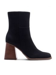 Nine West Botki KASIM ZR117-2 Czarny. Czarne botki Nine West, bez wzorów, z materiału, bez obcasa, na słupku, bez zapięcia. Za 223.99 zł.