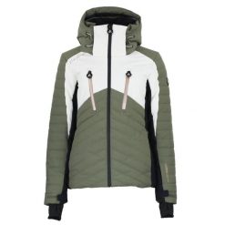 Damska kurtka wodoodporna Peak Mountain Archarme. Zielone kurtki narciarskie Peak Mountain, na zimę, bez wzorów, bez kaptura, narciarskie. W wyprzedaży za 634.00 zł.