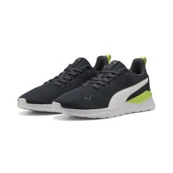 Buty sportowe Anzarun Lite PUMA Strong Gray White Lime Smash Green. Białe buty sportowe lifestyle Puma, bez wzorów, sportowe, bez zapięcia. W wyprzedaży za 189.00 zł.