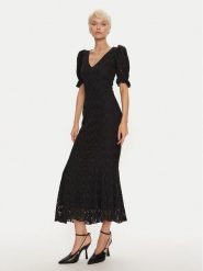 ROTATE Sukienka koktajlowa Drola 113071100 Czarny Slim Fit. Czarne sukienki ROTATE, bez wzorów, z bawełny, wizytowe, bez kołnierzyka, bez ramiączek. Za 919.99 zł.