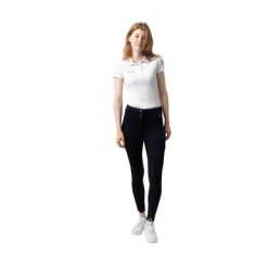 Termoaktywne legginsy jeździeckie damskie z pełnym gripem Horze Mira. Niebieskie legginsy HORZE, bez wzorów, z materiału, biznesowe, długie. Za 391.00 zł.