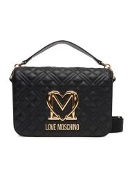 LOVE MOSCHINO Torebka JC4302PP0MK1200A Czarny. Czarne listonoszki Love Moschino, bez wzorów, ze skóry, bez dodatków. Za 779.99 zł.