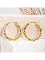 LA CHIQUITA Pozłacane kolczyki-kreole rozmiar: onesize. Żółte kolczyki LA CHIQUITA, pozłacane. Za 134.85 zł.