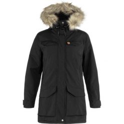 Płaszcz damski Fjallraven Nuuk Parka. Czarne płaszcze Fjällräven, s, bez wzorów, sportowe, bez kaptura. Za 2,213.99 zł.