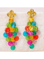 LA CHIQUITA Pozłacane kolczyki-wkrętki "Shell Curtain" z masą perłową rozmiar: onesize. Białe kolczyki LA CHIQUITA, z perłą, pozłacane. Za 143.56 zł.