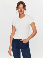Liu Jo T-Shirt CF3204 MS99E Biały Slim Fit. Białe t-shirty Liu Jo, xl, bez wzorów, z syntetyku, bez kołnierzyka, bez ramiączek. Za 399.99 zł.