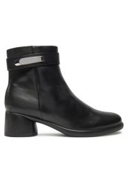 ECCO Botki Sculpted Lx 35 22248301001 Czarny. Czarne botki ECCO, bez wzorów, ze skóry, bez obcasa, na słupku, bez zapięcia. Za 519.99 zł.