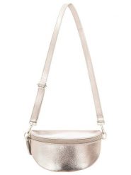 Zwillingsherz Skórzana saszetka "Crossbody" w kolorze srebrnym - 23 x 14 cm rozmiar: onesize. Szare nerki i saszetki Zwillingsherz, bez wzorów, z materiału, bez dodatków. Za 135.95 zł.