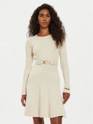 Guess Sukienka dzianinowa W2BK29 Z2YJ2 Écru Regular Fit. Sukienki Guess, xl, z aplikacjami, z dzianiny, bez kołnierzyka, bez ramiączek. Za 399.99 zł.