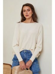 Joséfine Sweter "Hajos" w kolorze kremowym rozmiar: M. Brązowe swetry Joséfine, m, bez wzorów, z kaszmiru, bez ramiączek. Za 152.99 zł.