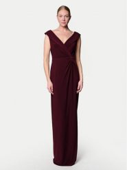 LAUREN RALPH LAUREN Sukienka wieczorowa 253863940018 Bordowy Slim Fit. Czerwone sukienki Lauren Ralph Lauren, bez wzorów, z syntetyku, wizytowe, bez kołnierzyka, bez ramiączek. Za 829.99 zł.
