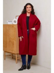 Curvy Lady Płaszcz przejściowy w kolorze czerwonym rozmiar: 40/42. Czerwone płaszcze Curvy Lady, bez wzorów, klasyczne, bez kaptura. Za 137.10 zł.