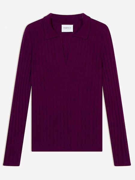 Perfect Cashmere Kaszmirowy sweter w kolorze fioletowym rozmiar: L. Różowe swetry Perfect Cashmere, l, bez wzorów, z kaszmiru, bez ramiączek. Za 543.99 zł.