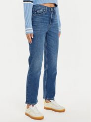 Tommy Jeans Jeansy Izzie DW0DW19600 Niebieski Straight Fit. Niebieskie jeansy Tommy Jeans, bez wzorów, z bawełny. Za 269.99 zł.
