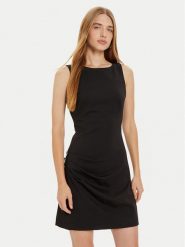 Guess Sukienka koktajlowa Lena W4BK14 KBJP2 Czarny Slim Fit. Czarne sukienki Guess, l, z aplikacjami, ze lnu, wizytowe, bez kołnierzyka, bez ramiączek. Za 269.99 zł.