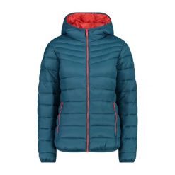 Kurtka puchowa damska z odpinanym kapturem CMP. Niebieskie kurtki CMP, xs, bez wzorów, z puchu, sportowe. Za 440.20 zł.