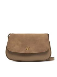 Calvin Klein Torebka Ck Brushed Flap Camera Bag LV04F3409G Beżowy. Brązowe listonoszki Calvin Klein, bez wzorów, ze skóry, bez dodatków. Za 409.99 zł.
