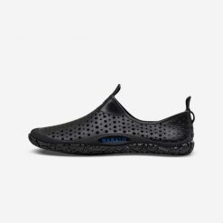 Buty wodne do aquabike/gimnastyki w wodzie Nabaiji Aquadots New. Czarne buty treningowe NABAIJI, bez wzorów, bez zapięcia, na fitness i siłownię. Za 49.99 zł.