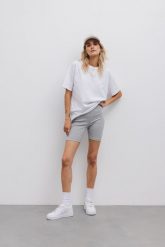 KOLARKI SUZANE JASNO SZARE M - Flawless. Szare szorty Flawless, bez wzorów, z bawełny, eleganckie. Za 149.00 zł.