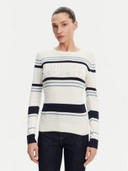 Guess Sweter W5GR18 Z2NQ2 Écru Slim Fit. Swetry Guess, s, z aplikacjami, z wiskozy, bez ramiączek. Za 225.00 zł.