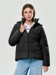 Ocieplana kurtka puffer z kapturem - czarny. Czarne kurtki Sinsay, l, bez wzorów, z kapturem. Za 89.99 zł.